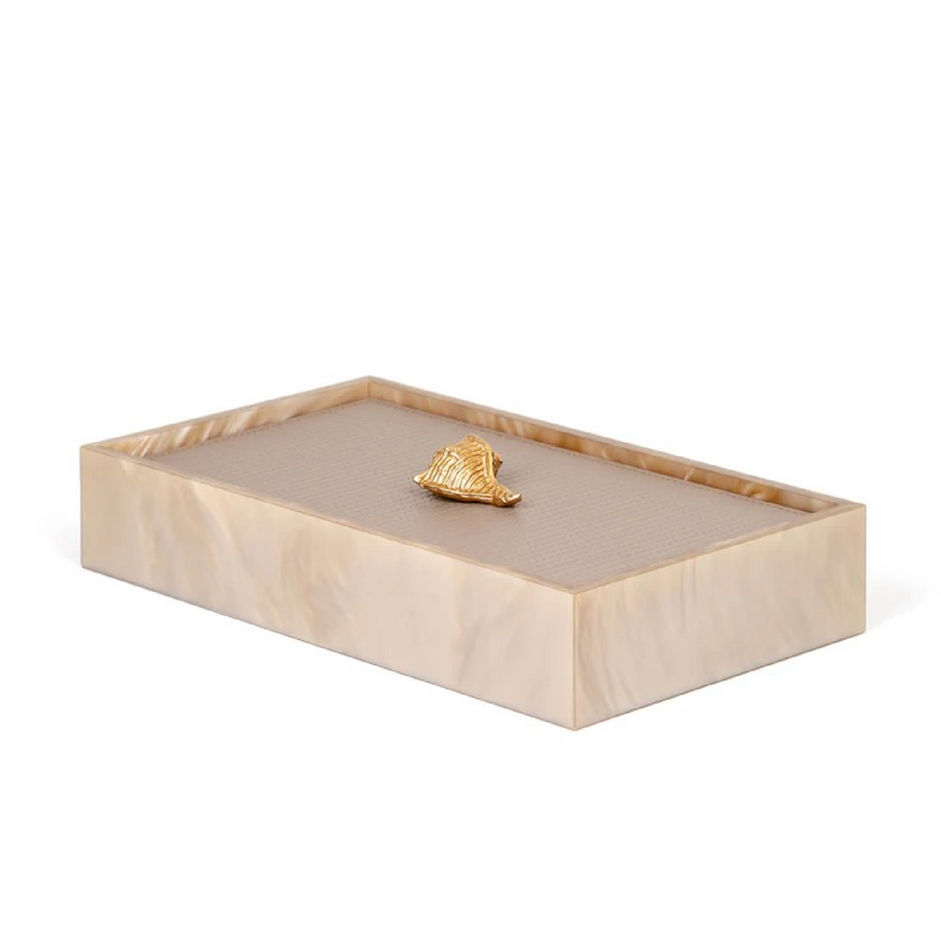 Leather Lidded Rectangular Box | Pinetti Bea | Italianfurniture.com