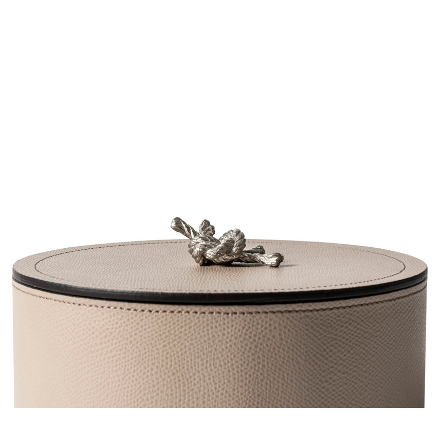 Leather Wrapped Round Box | Pinetti Thalia | Italianfurniture.com