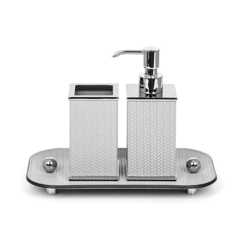 Leather Covered Bathroom Set | Pinetti Olimpia | Italianfurniture.com