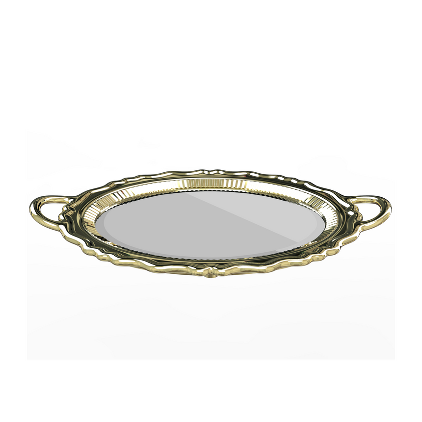 Metallic Tray Wall Mirror | Qeeboo Plateau | Italianfurniture.com