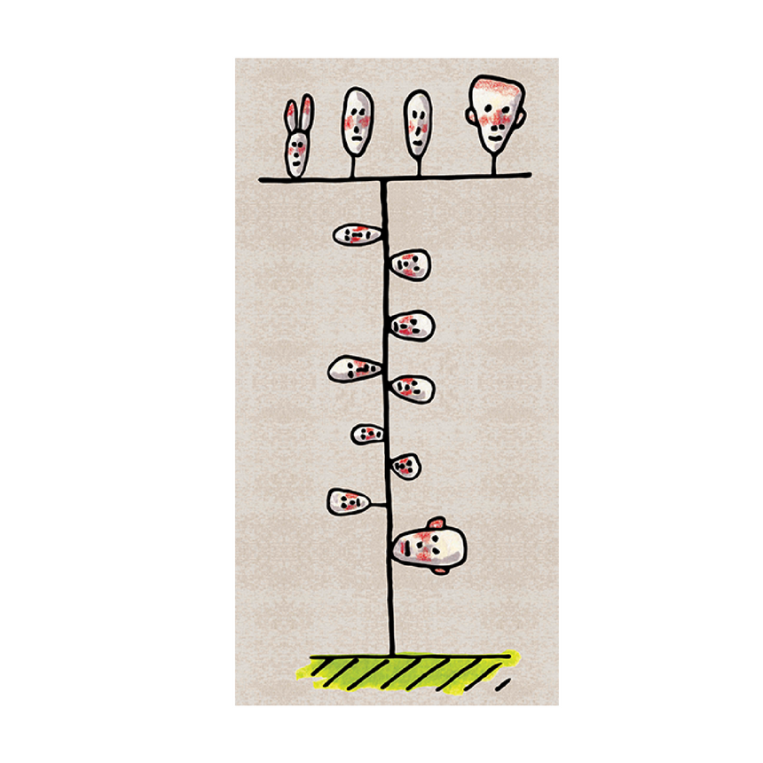 Human Faces Carpet 3'3" x 6'7" | Qeeboo Family Tree | Italianfurniture.com