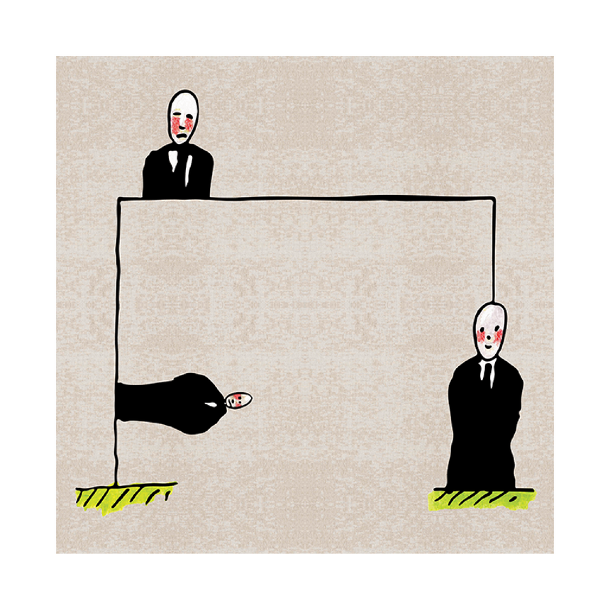 Face Printed Carpet 6'7 x 6'7 | Qeeboo 3 Men | Italianfurniture.com