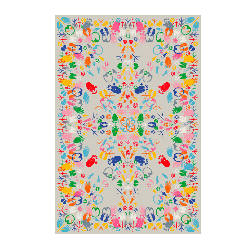 Foot Prints Rug | Qeeboo Animal Traces | Italianfurniture.com