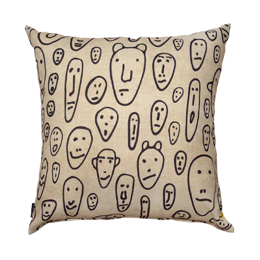 Yellow Face Printed Cushion | Qeeboo Dog | Italianfurniture.com
