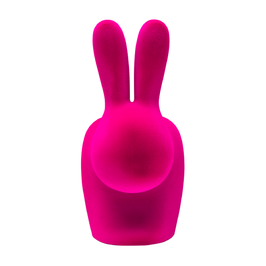 Velvet Sculptured Kid's Chair | Qeeboo Rabbit | Italianfurniture.com