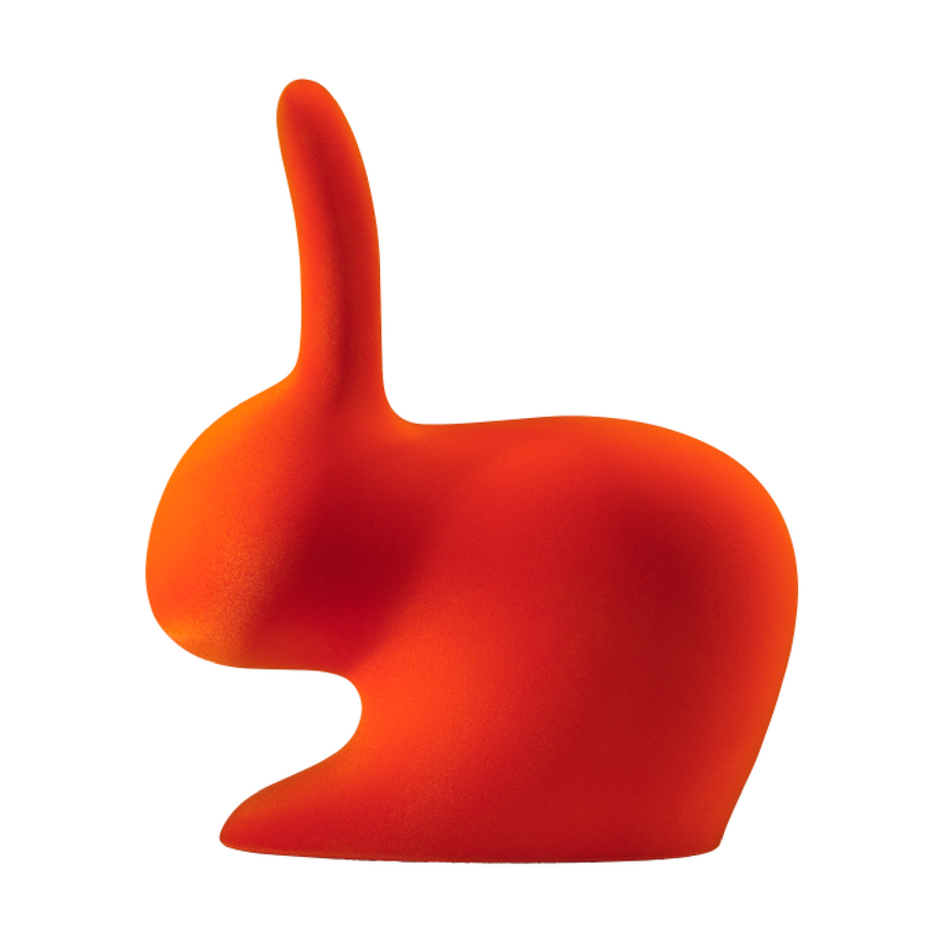 Velvet Sculptured Kid's Chair | Qeeboo Rabbit | Italianfurniture.com