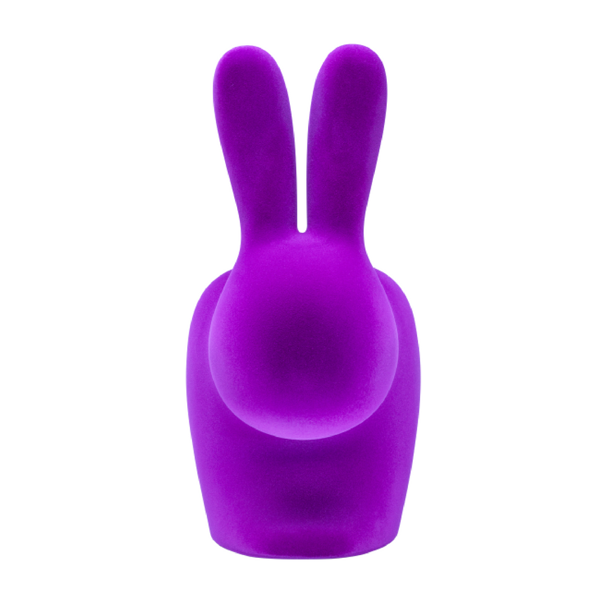 Velvet Sculptured Kid's Chair | Qeeboo Rabbit | Italianfurniture.com