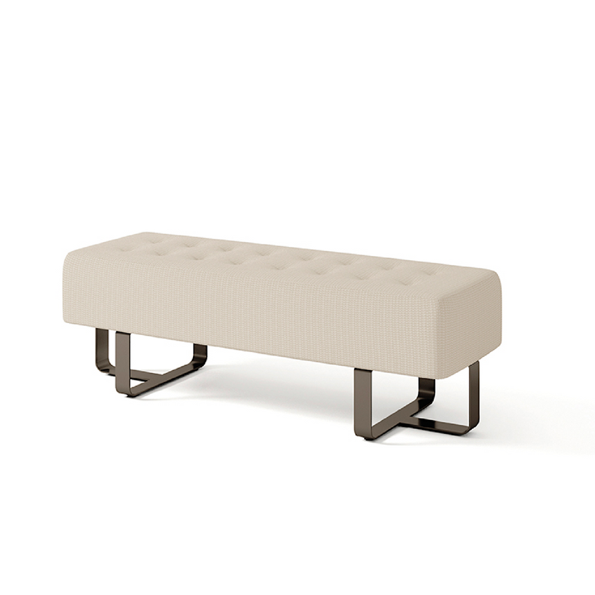 Metal Crossed Legs Upholstered Bench | Redeco Hanami | Italianfurniture.com