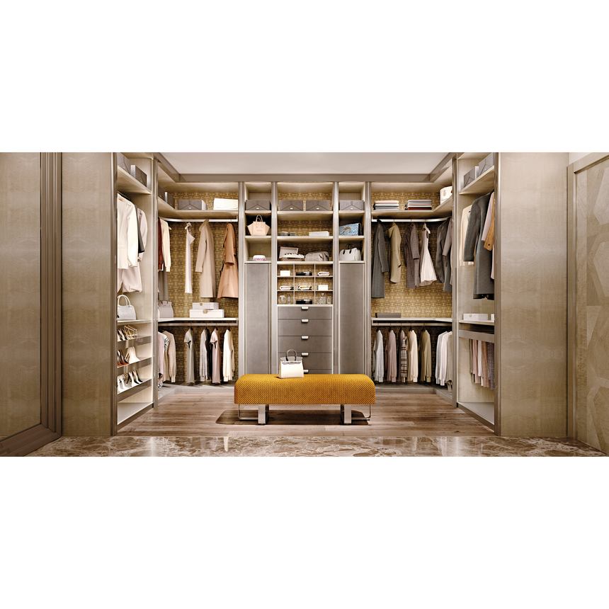 Metal Crossed Legs Upholstered Bench | Redeco Hanami | Italianfurniture.com