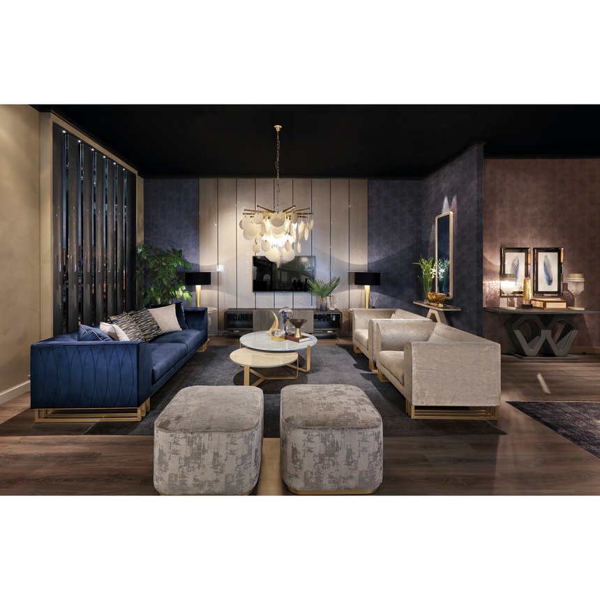 Rectangular Media Unit with High-Gloss Finish and Soft-Close Storage | Redeco Hanami | Italianfurniture.com