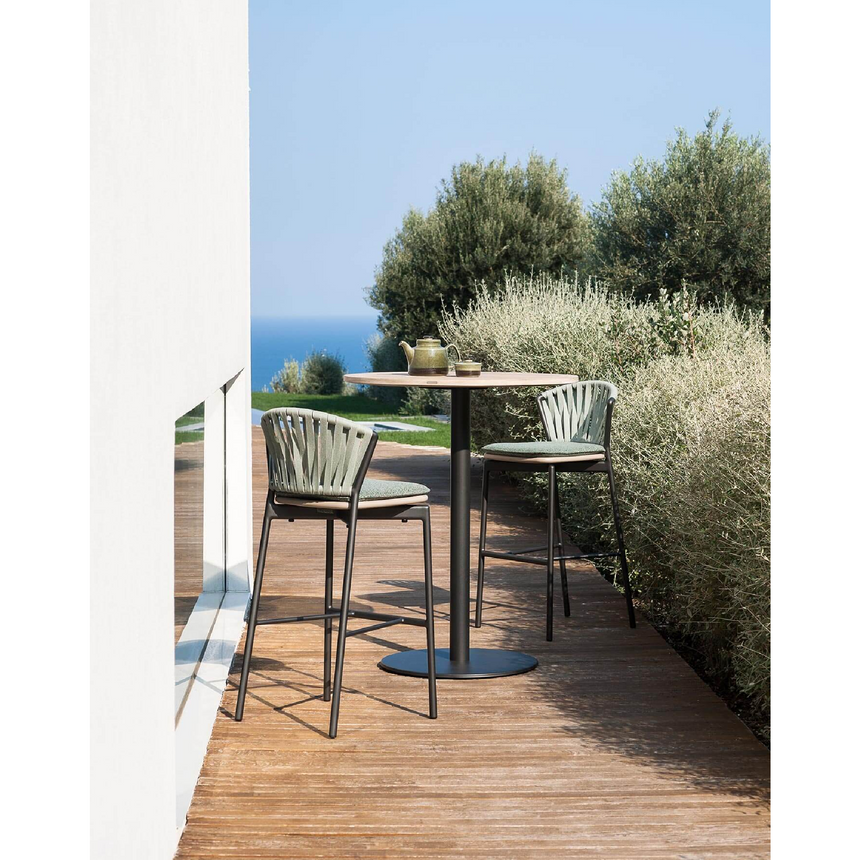 Teak Wood Outdoor Bar Stool | Roda Piper | Italianfurniture.com