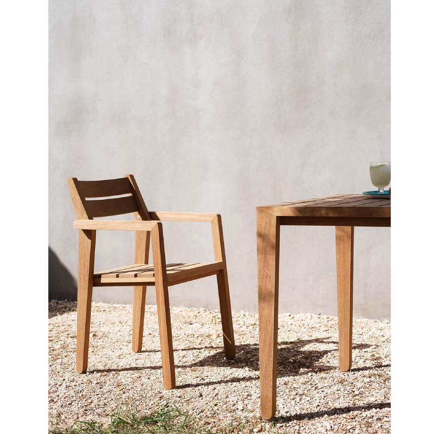 Iroko Slatted Outdoor Armchair | Roda Zania | Italianfurniture.com