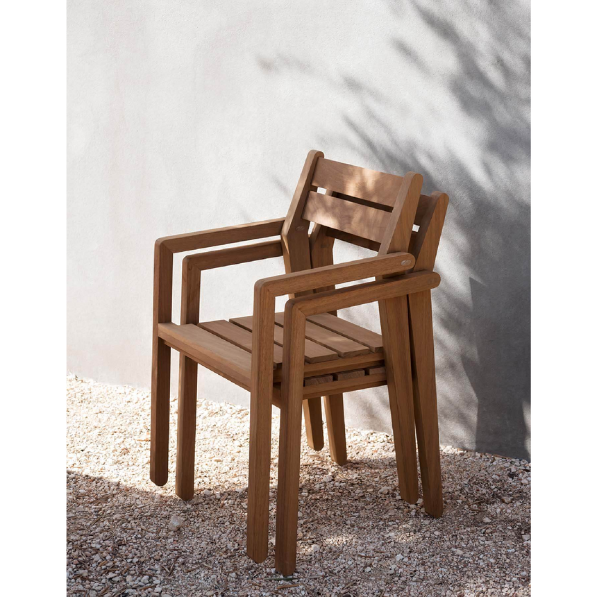 Iroko Slatted Outdoor Armchair | Roda Zania | Italianfurniture.com