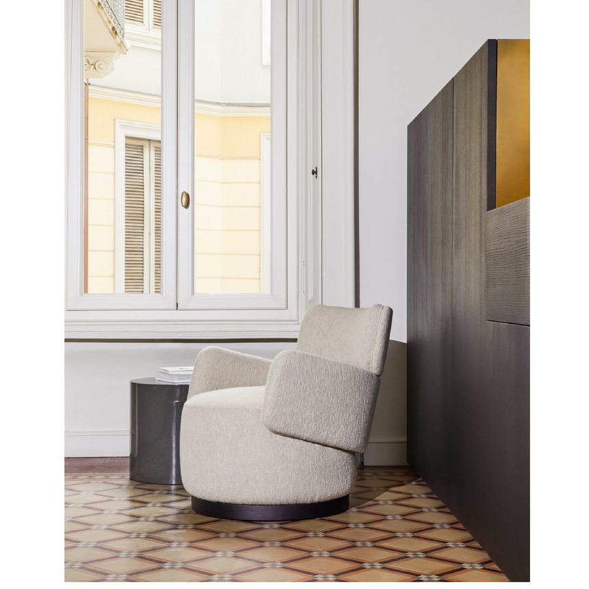 Inclined Upholstered Low Armchair | Somaschini Boris | Italianfurniture.com