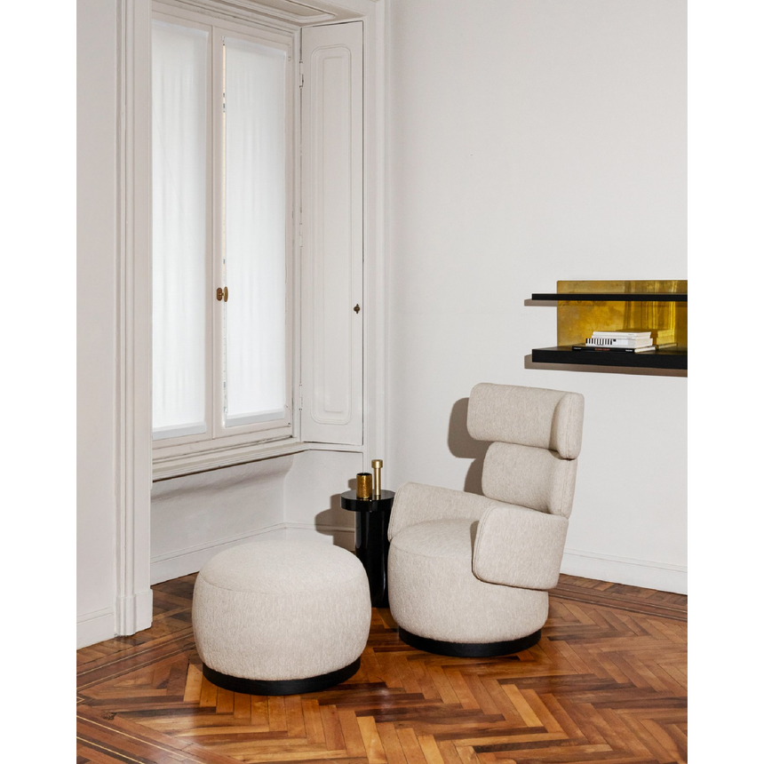 Upholstered Accent Pouf | Somaschini Boris | Italianfurniture.com