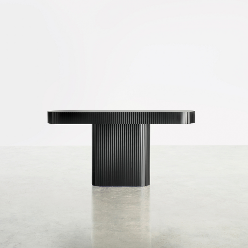 Rounded Slatted Console Table | Somaschini Diapason | Italianfurniture.com