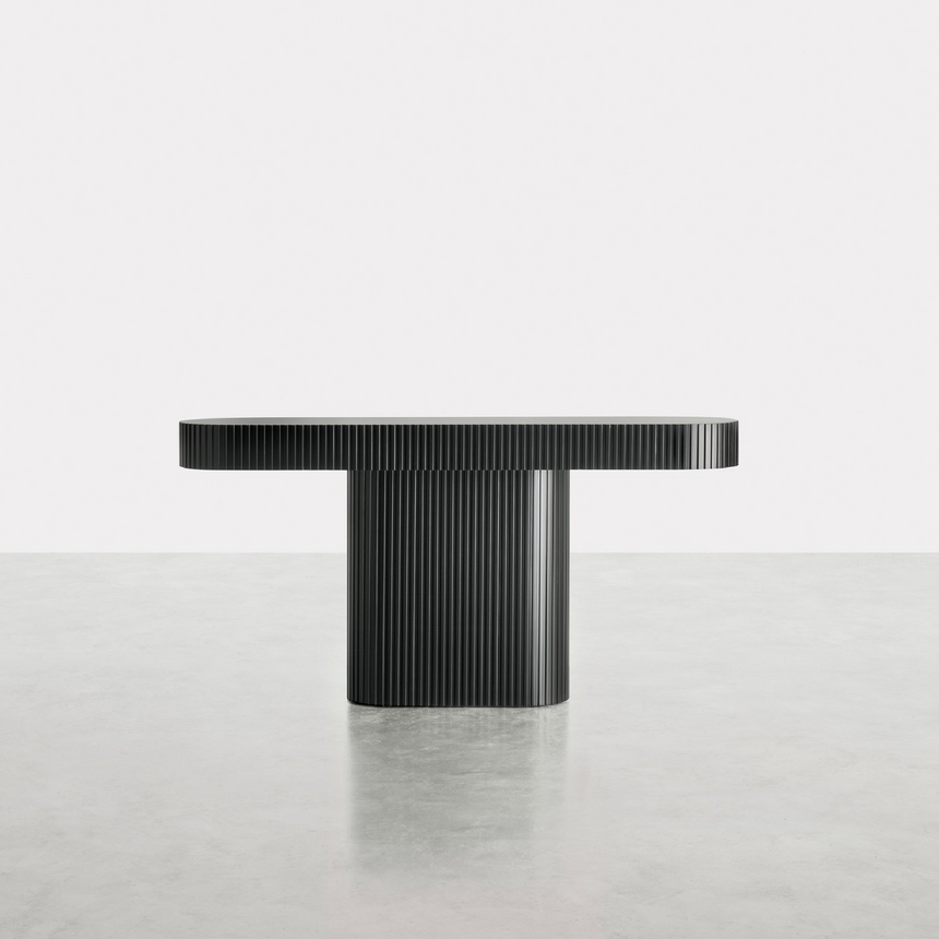 Rounded Slatted Console Table | Somaschini Diapason | Italianfurniture.com