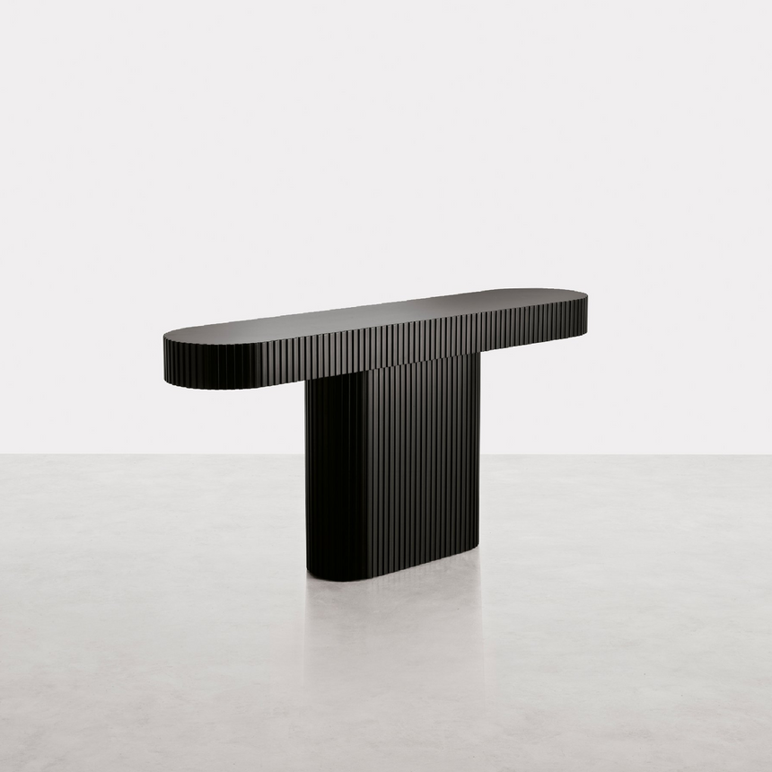 Rounded Slatted Console Table | Somaschini Diapason | Italianfurniture.com