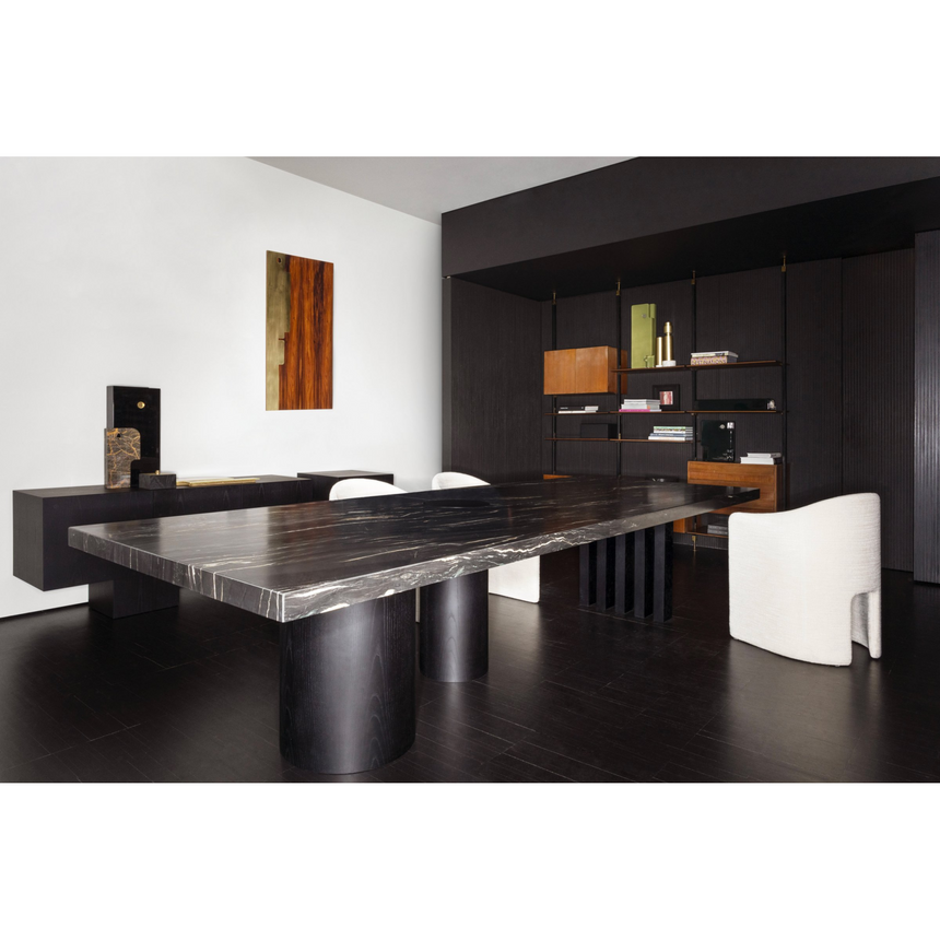 Differentiated Bases Rectangular Dining Table | Somaschini Ozark | Italianfurniture.com