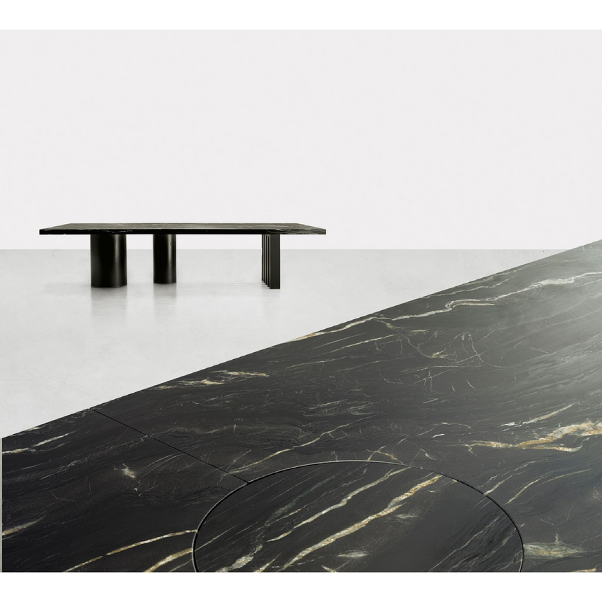 Differentiated Bases Rectangular Dining Table | Somaschini Ozark | Italianfurniture.com