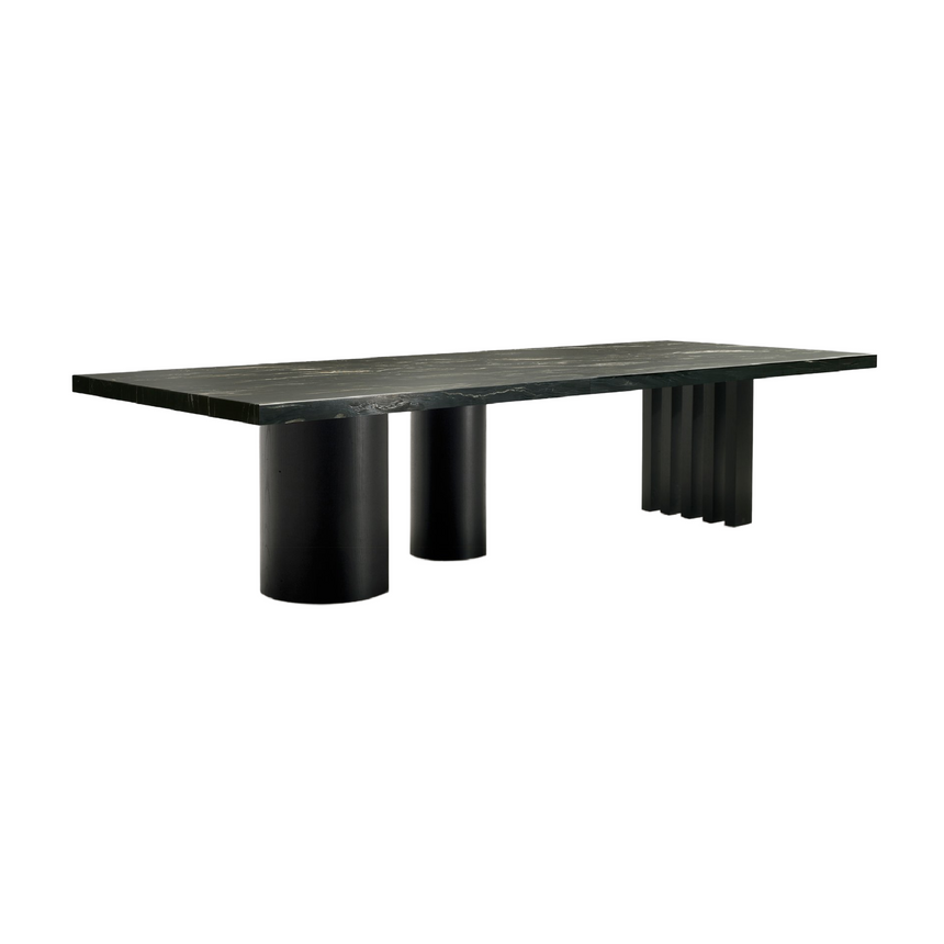 Differentiated Bases Rectangular Dining Table | Somaschini Ozark | Italianfurniture.com