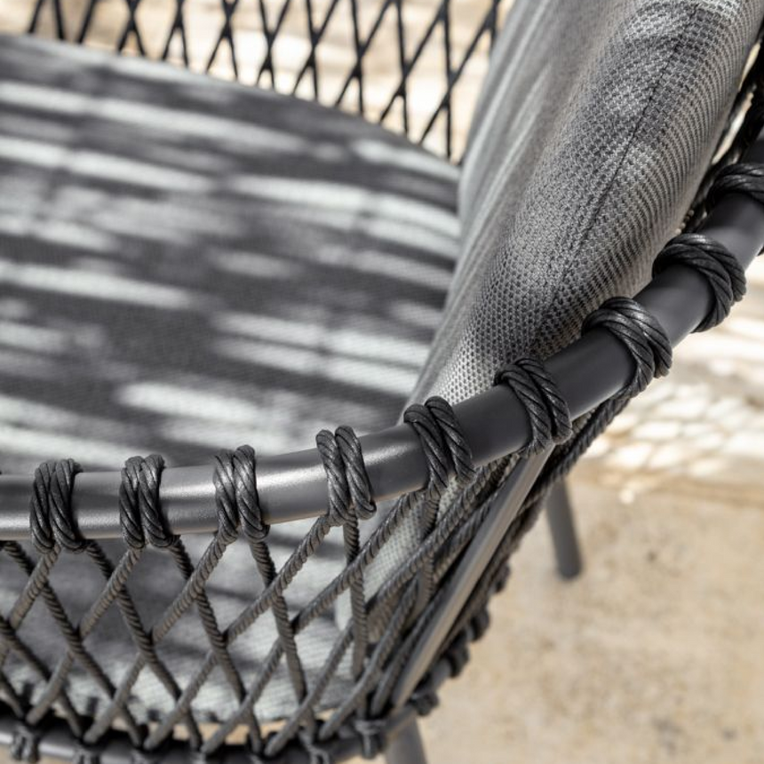 Outdoor Braided Rope Dining Armchair | Talenti Abel | Italianfurniture.com