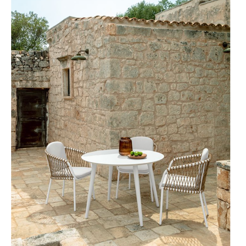 Outdoor Braided Rope Dining Armchair | Talenti Abel | Italianfurniture.com