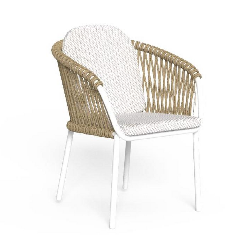 Outdoor Braided Rope Dining Armchair | Talenti Abel | Italianfurniture.com