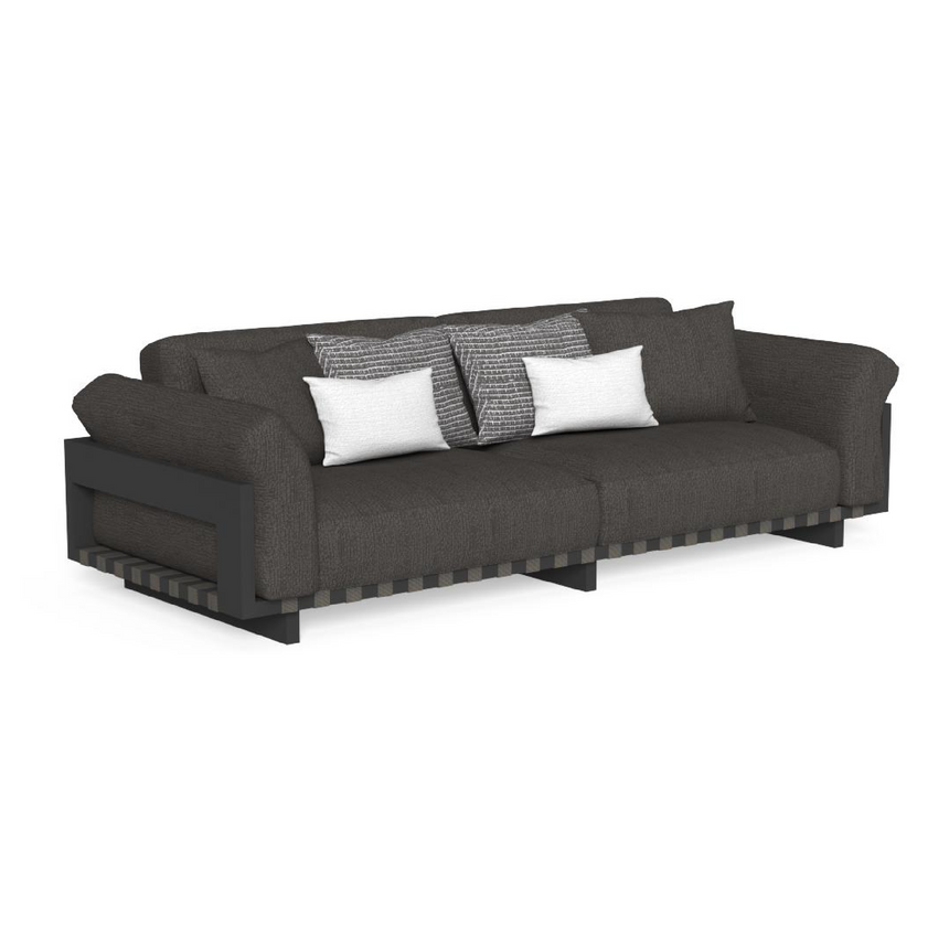 Padded Aluminium 3-Seater Outdoor Sofa | Talenti Argo | Italianfurniture.com