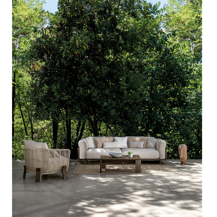 Padded Wooden Outdoor 3-Seater Sofa | Talenti Argo | Italianfurniture.com
