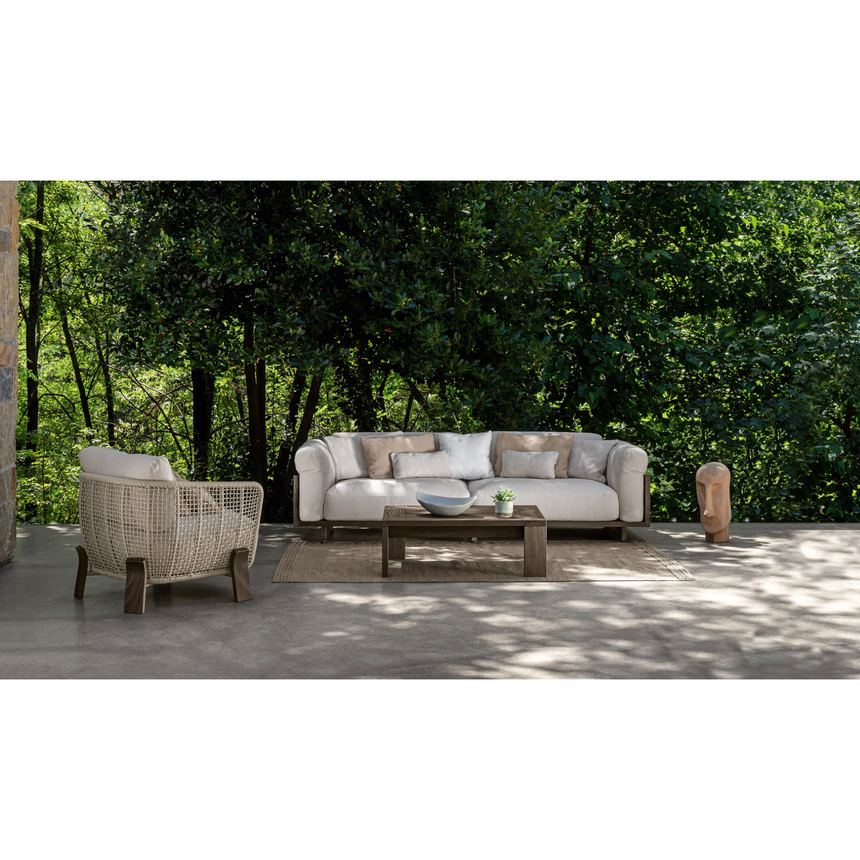 Padded Wooden Outdoor 3-Seater Sofa | Talenti Argo | Italianfurniture.com