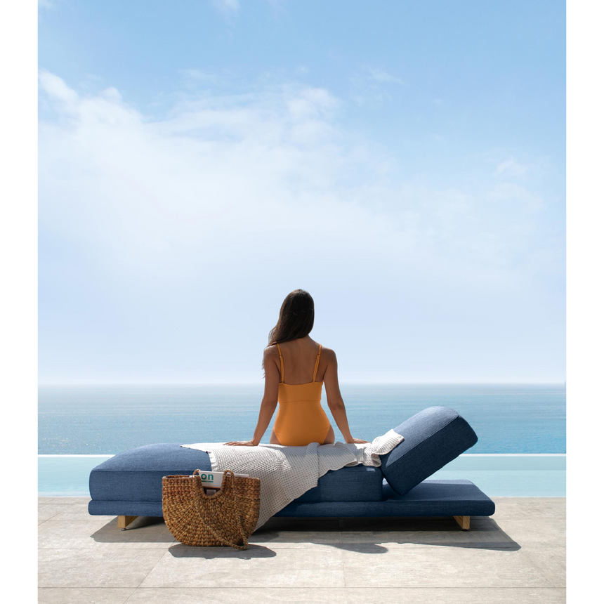 Wooden Padded Sun Lounger | Talenti Argo