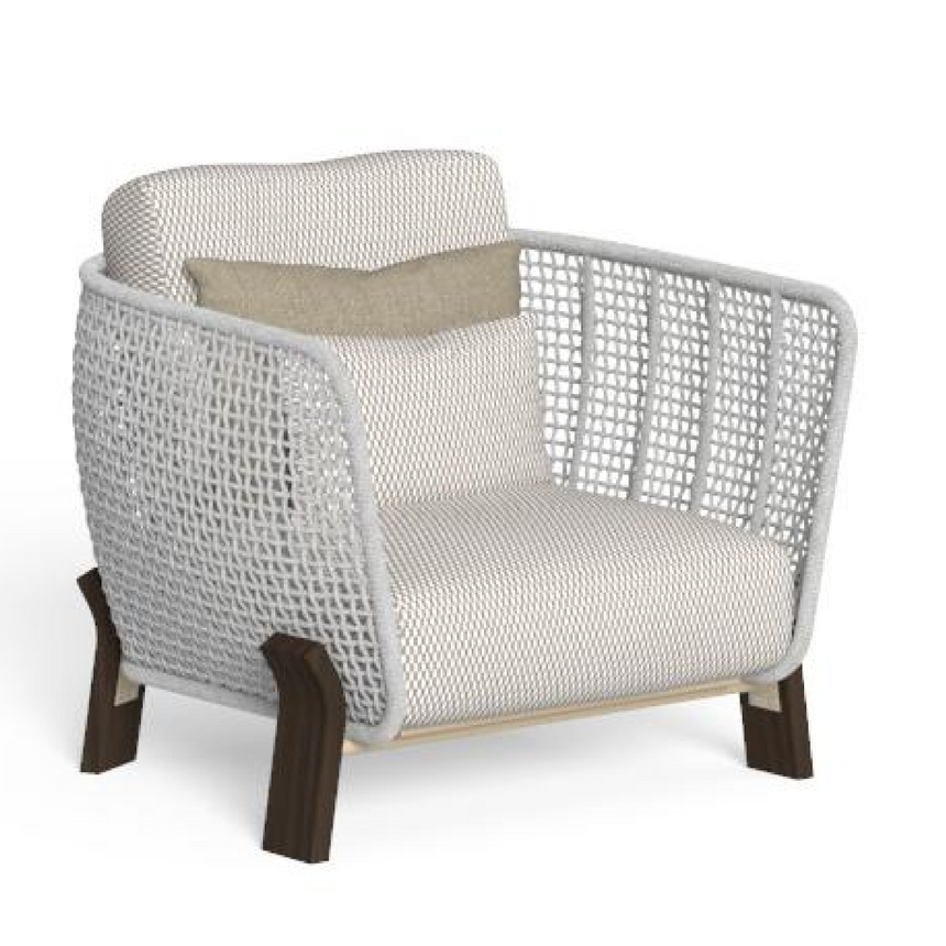 Woven Rope Outdoor Lounge Armchair | Talenti Argo | Italianfurniture.com
