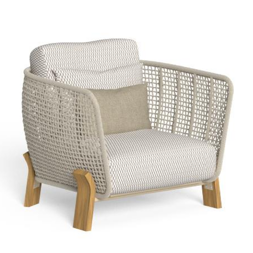 Woven Rope Outdoor Lounge Armchair | Talenti Argo | Italianfurniture.com