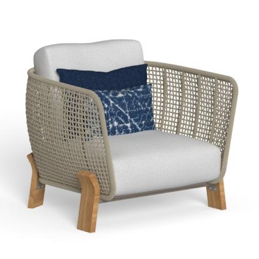 Woven Rope Outdoor Lounge Armchair | Talenti Argo | Italianfurniture.com