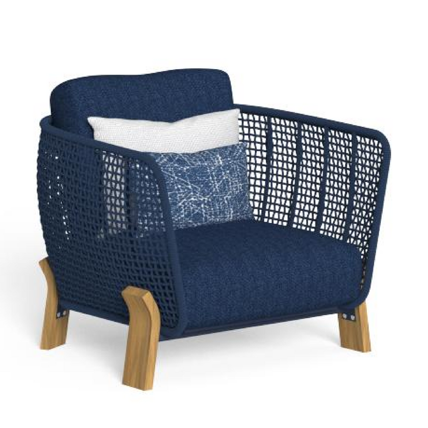Woven Rope Outdoor Lounge Armchair | Talenti Argo | Italianfurniture.com