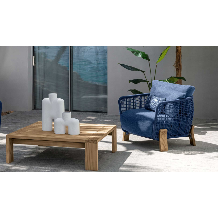 Woven Rope Outdoor Lounge Armchair | Talenti Argo | Italianfurniture.com