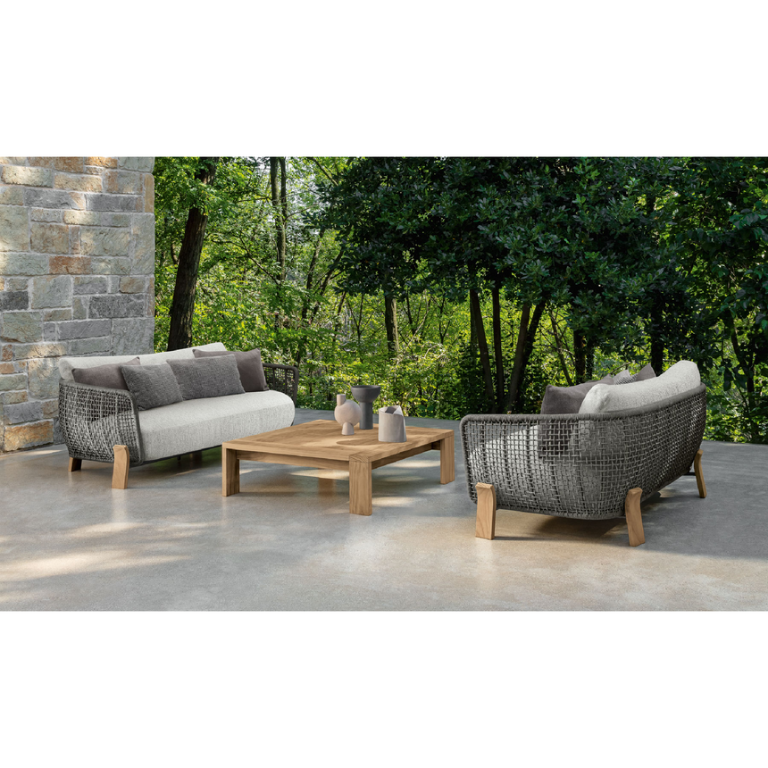 Woven Rope Outdoor Lounge Armchair | Talenti Argo | Italianfurniture.com