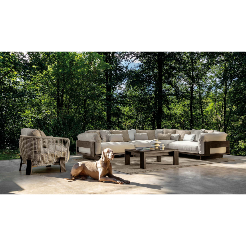Woven Rope Outdoor Lounge Armchair | Talenti Argo | Italianfurniture.com
