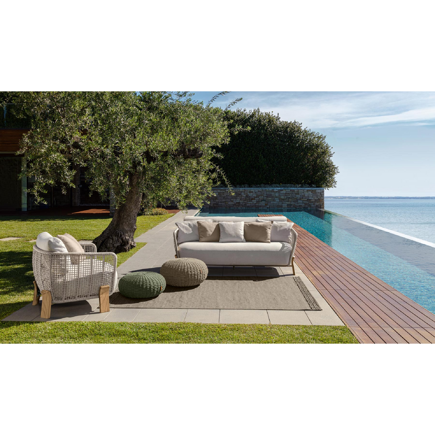 Woven Rope Outdoor Lounge Armchair | Talenti Argo | Italianfurniture.com