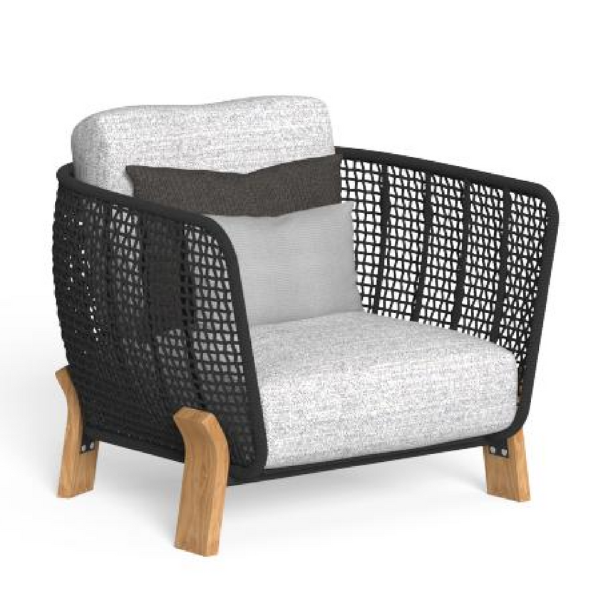 Woven Rope Outdoor Lounge Armchair | Talenti Argo | Italianfurniture.com