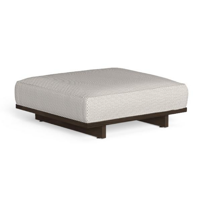 Padded Wooden Outdoor Ottoman | Talenti Argo | Italianfurniture.com
