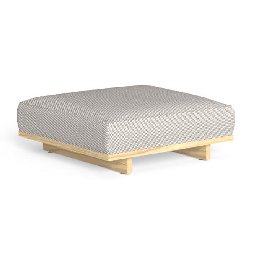 Padded Wooden Outdoor Ottoman | Talenti Argo | Italianfurniture.com