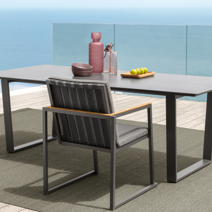 Aluminum Stackable Outdoor Dining Armchair | Talenti Alabama