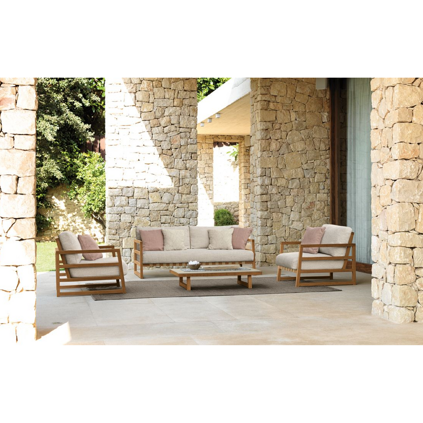 2-Seater Wooden Outdoor Sofa | Talenti Alabama | Italianfurniture.com