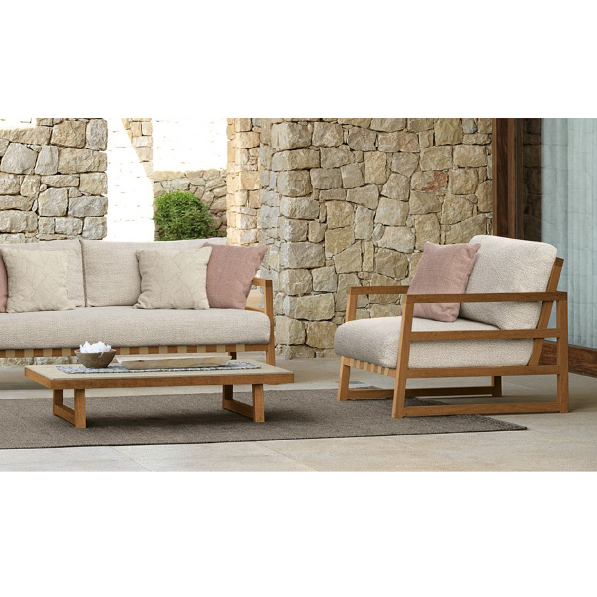 2-Seater Wooden Outdoor Sofa | Talenti Alabama | Italianfurniture.com