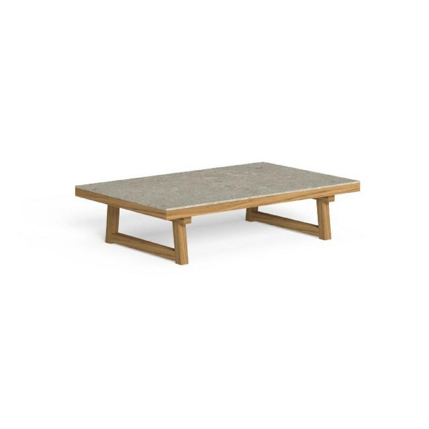 Stoneware Wooden Outdoor Coffee Table | Talenti Alabama | Italianfurniture.com