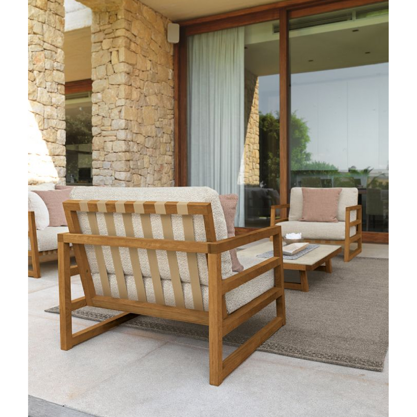 Stoneware Wooden Outdoor Coffee Table | Talenti Alabama | Italianfurniture.com