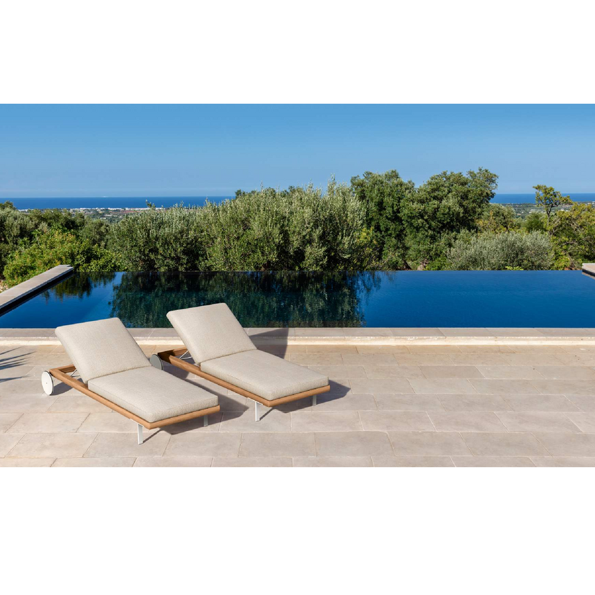 Natural Teak Sun Lounger | Talenti Allure | Italianfurniture.com