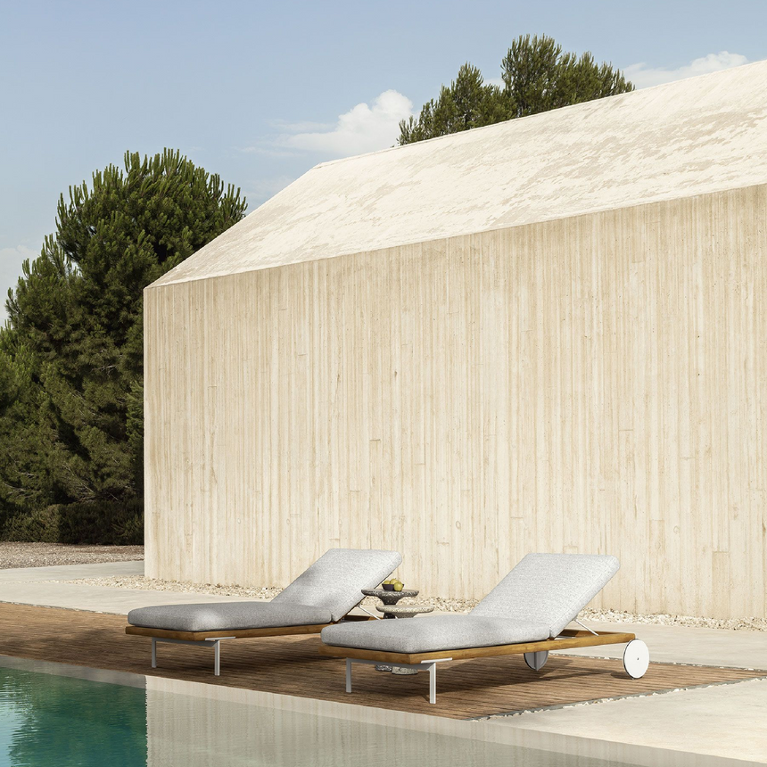 Natural Teak Sun Lounger | Talenti Allure | Italianfurniture.com